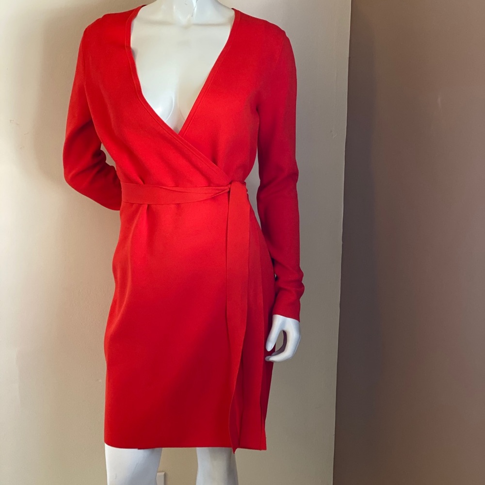 Diane Von Furstenberg Red Wrap Dress